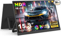 15.3-inch portable monitor with a Full HD 1200p IPS display featuring USB-C and Mini HDMI ports ideal as a second screen for laptops desktops Macs mobile phones Xbox and PS5built-in speakers