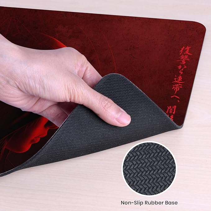 Head Case Designs Officially Licensed Assassin's Creed Yasuke and Naoe Shadows Graphics 23.62 x 11.81 x 0.12 inches (600 x 300 mm) - L Gaming Office Desk PC Keyboard Mouse Mat Pad