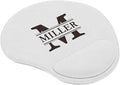 Custom Engraved and Personalized Mouse Pad with Wrist Rest Desk Accessories (White)