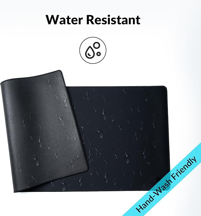 Keychron XL Gaming Mouse Pad Desk Mat 35.4 × 15.7 Soft Micro-Weave Surface Non-Slip Rubber Base Anti-Fray Stitched Edges Extended Large Mousepad for Gaming &amp Office – Black