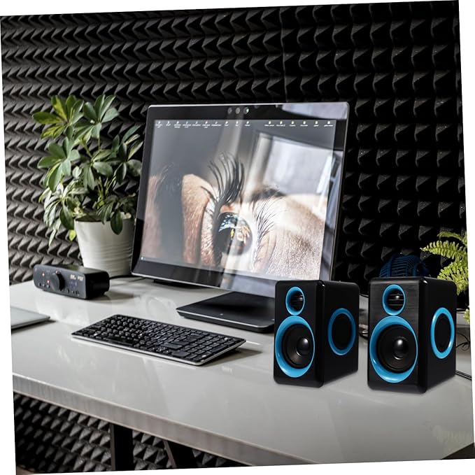 POPETPOP Mini USB 2.0 Surround Loudspeaker Box for Laptop and Desktop Computer Compact Mini Speaker Dc 5v Power Supply Suitable for Home and Office Audio