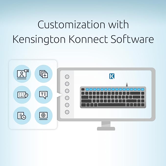 Kensington KB415 USB-C Wired Compact Keyboard Quiet Scissor-Switch Keys Programmable Copilot Hotkey Compatible with Windows Black (K75411NA)
