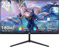 24 inch Monitor FHD 1920x1080p 180Hz Screen 99% sRGB Refresh Rate 3ms Home Office Gaming Computer Monitor Sync Visual Experience for Work &amp Play Support Wall Mount Install