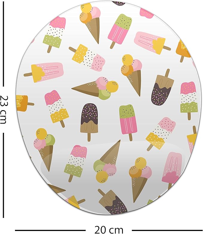 Ergonomic Mouse Pad with Wrist Rest Digital Printed Mouse Mat for Tendon Sheath Problems Non-Slip Base for Office and Home Size: 20 x 23 cm