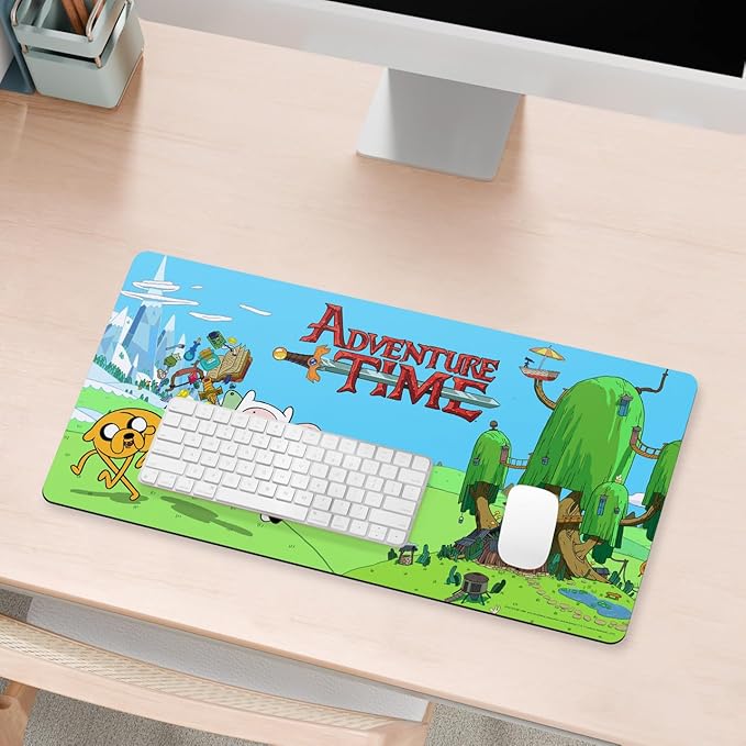Head Case Designs Officially Licensed Adventure Time Jake and Finn Graphics 23.62 x 11.81 x 0.12 inches (600 x 300 mm) - L Gaming Office Desk PC Keyboard Mouse Mat Pad