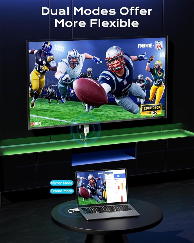 AYY 5G Wireless HDMI Transmitter and Receiver Kit 4K HDMI Extender with 164FT Range Plug &amp Play Wireless Display Adapter for PC/Laptop/TV/Projector/Camera/MacBook/Gaming Console Low Latency