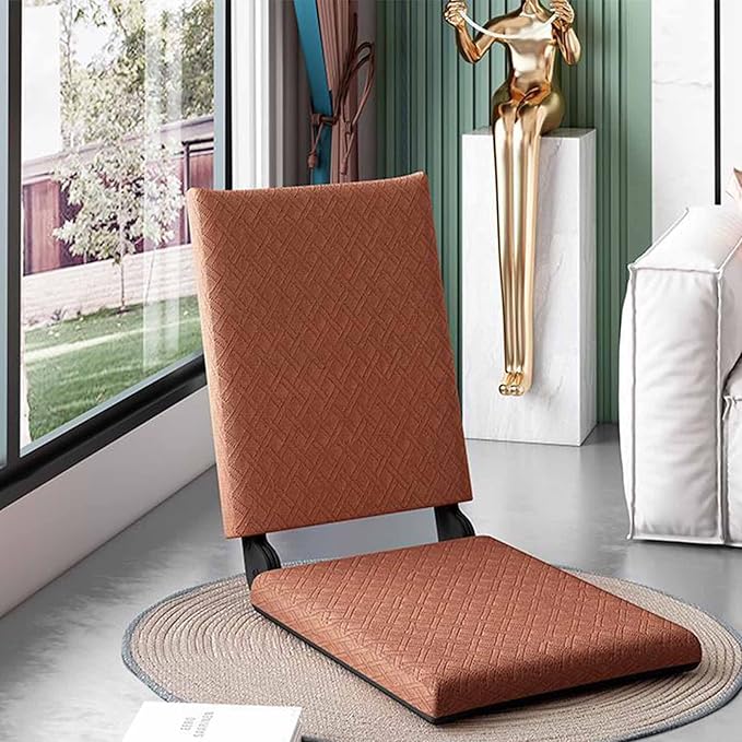 Tatami Floor air Portable Floor air with Backrest Support - Multi-Angle Adjustable Folding Sponge Upholstered Seats for Games Meditation Classroom and Living Room