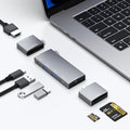 USB C Hub for MacBook USB Hub 7-in-2 for Thunderbolt 4 Port 4K 60Hz HDMI 2 USB C 2 USB A Data Ports microSD SD Card Reader for MacBook Pro 13 Inch MacBookAir M1 M2 M3 iPad Dell Lenovo