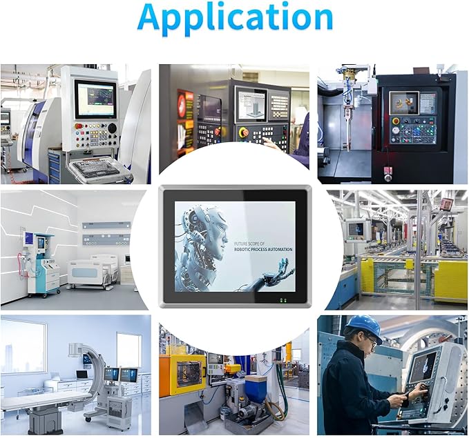 10.4 inch Industrie Panel PCIndustrial Embedded Panel PCFanless Panel ComputerIndustrial Touch Screen All-in-One PC Windows 10 ProI5 16GB RAM 1T ROM6xUSB4xRS232+2xRS4858*GPIOHDMI2xLAN