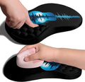 Ergonomic Joint Wrist Support Mouse Pad with Memory Foam Cushion Massage Bump Carpal Tunnel Pain Relief Mousepad Slope Design for Wrist Rest 11.8x7.9 in Guitar
