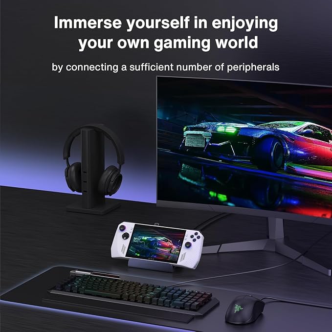 iVANKY 4K@144Hz Steam Deck Dock 8-in-1 Docking Station for ASUS ROG Ally X/Legion Go/MSI Claw ROG Alloy/Valve Stream Deck OLED Hub HDMI 2.1 1Gbps Ethernet 3*USB-A 3.0 100W Charge