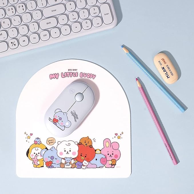 BTS Inspired Characters Multi Pairing Wireless Mouse Little Buddy Baby Better Together Edition All in Their Own Cute Style &amp Colors (SHOOKY)