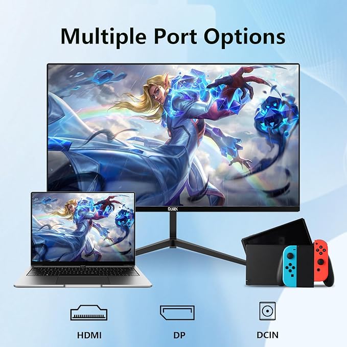 24 inch Monitor FHD 1920x1080p 180Hz Screen 99% sRGB Refresh Rate 3ms Home Office Gaming Computer Monitor Sync Visual Experience for Work &amp Play Support Wall Mount Install