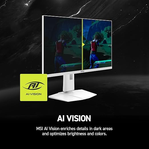 msi MAG 274QRFW X32 27-inch 2560 x 1440 (QHD) Gaming Monitor 320Hz Adaptive Sync HDR Ready HDMI VGA Port VESA Mountable Tilt 4-Side Slim Bezel 0.5ms White