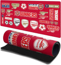Head Case Designs Officially Licensed Arsenal FC Collage Crest Logo &amp Patterns 23.62 x 11.81 x 0.12 inches (600 x 300 mm) - L Gaming Office Desk PC Keyboard Mouse Mat Pad