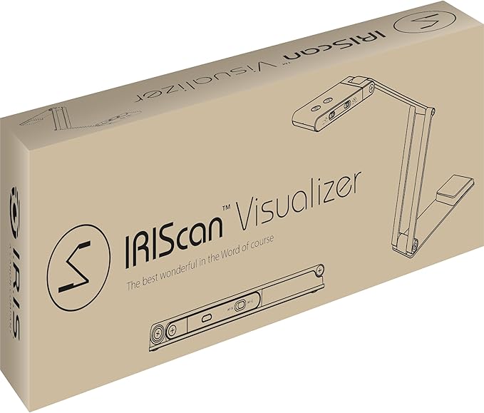 IRIScan Visualizer 7 Dyslexia Webcam Document Camera :4K UltraHD|13MP|4in1|visualizer|Scanner A3|Portable Scanner|Web Conferencing|Remote Teaching|AI Micro|Led|USB|Free Readiris DYS OCR TTS|WinMac