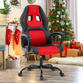 Computer Chair Ergonomic Desk Chair Racing Gaming Chair with Armrest &ampHeight Adjustable High Back Computer E-Sports Chair Task Swivel Executive Seat PU Leather Chair for Home Office (Red)