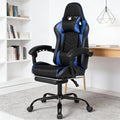 Gaming Chair with Footrest Ergonomic Computer Gaming Chair with Massage Lumbar Support Reclining High Back Gamer Seat for Adults Office Red and Black
