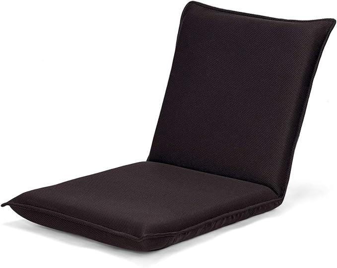 Giantex Adjustable Mesh Floor Sofa Chair 6-Position Multi-Angle Padded Floor Chair Cushioned Back Support Versatile Video Game Chairs for Meditation Seminars Reading TV Watching or Gaming