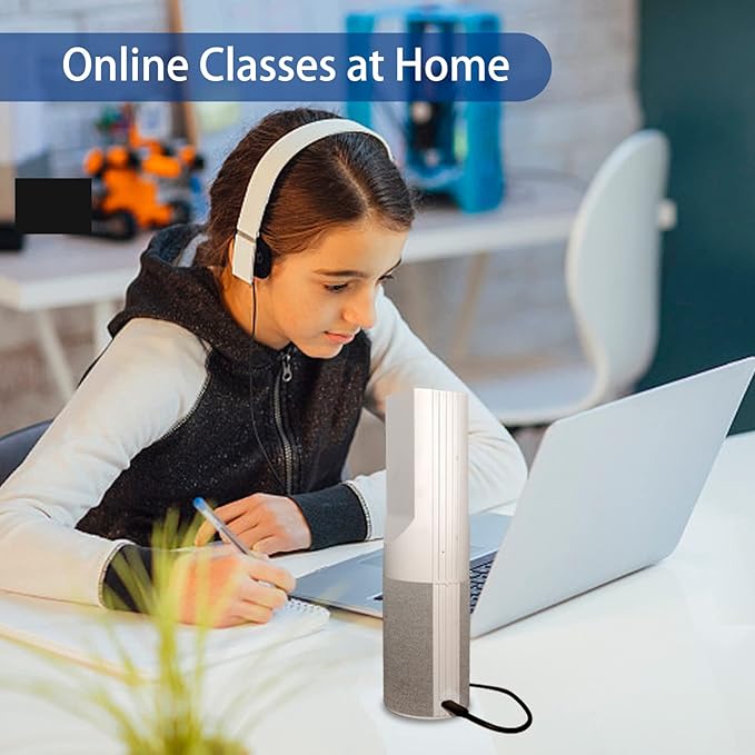 Conference Webcam w/Microphone&ampSpeaker for HD 1080P Video Call All-in-1 Ultra Wide-Angle 110° Camera 19ft Voice Pickup AI Noise-Cancel USB Plug&ampPlay&ampPower Speakerphone&ampCam Meeting