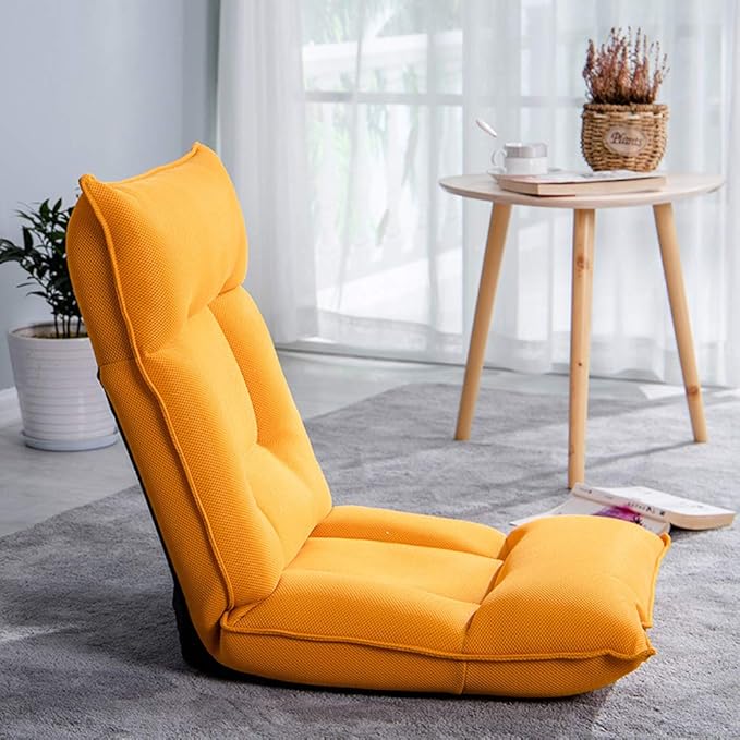 Tatami Floor Chair Sofa Lightweight and Mobile Perfect Back Gaming Chair Support Great Folding Adjustable for Gaming and Studying