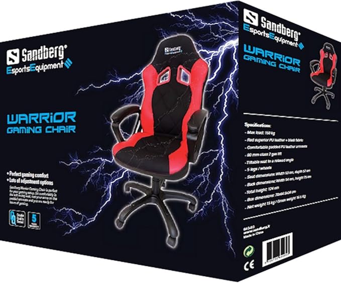 Sandberg 640-80 Warrior Gaming Chair Red