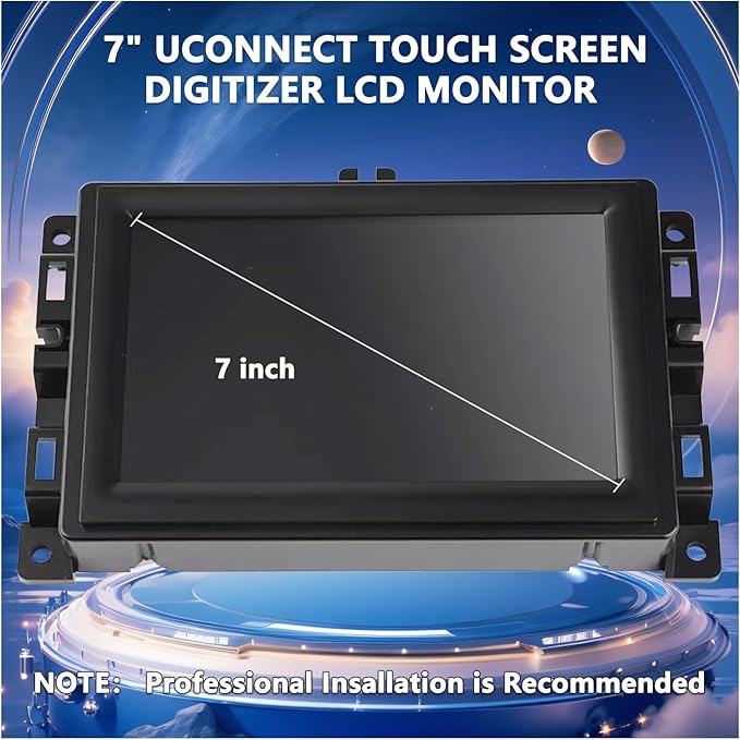 New Replacement 7 Uconnect LCD Display with Bracke LCD Monitor Digitizer Radio Navigation Fit for Jeep Compass 2017-2020 TDO-WXGA0700K00033-V2 TDO-WXGA0700K00057-V1 LMB-K00057BL