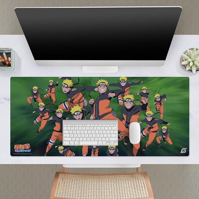 Head Case Designs Officially Licensed Naruto Shippuden Naruto Kagebunshin Graphic Art 37.4 x 15.75 x 0.16 inches (900 x 400 mm) - XL Gaming Office Desk PC Keyboard Mouse Mat Pad