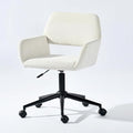 Homy Casa Swivel Adjustable Height Video Game Chair Mid Back Armchair for Work Home Office Living Room Modern Upholstered Computer Desk Chair