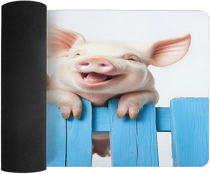 XXL Gaming Mouse Pad Animal Cute Pig XXL Gaming Mouse Pad Large Desk Mat Protector for Desktop Anti-Slip Rubber Extended Computer Keyboard Mat Writing Pad for Work Office 15.7 * 35.4 inB-390