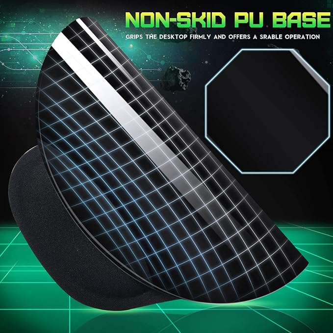 20 Pieces Ergonomic Mouse Pad with Wrist Support Gel Mouse Pad with Wrist Rest Black Pain Relief Comfortable Gaming Memory Foam Non Slip PU Base for Computer Laptop Home Office Travel
