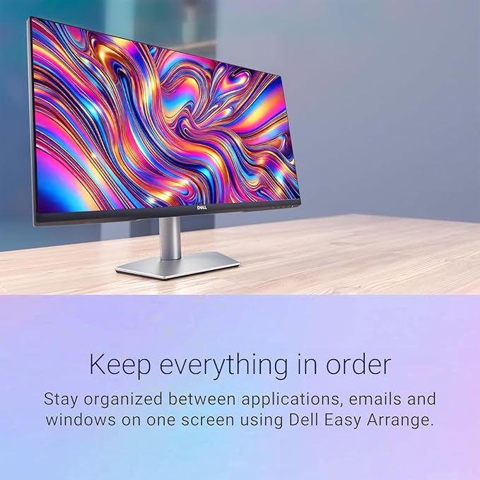 Dell 27 inch Monitor WQHD (2560x1440) 75Hz IPS Panel 4ms 99% sRGB AMD FreeSync VESA Low Blue Light 2 HDMI1 USB-C 2 USB-A 2x3W Speaker Ultra-Thin bezels Height/Tilt/Swivel/Pivot White