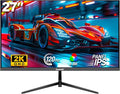 Gawfolk Gaming Monitor 27 inch QHD IPS PC Screen 120Hz 2K (2560×1440P) Ultra-Thin Zero Frame Computer Display for Home Office Business DP HDMI Wall-Mounted