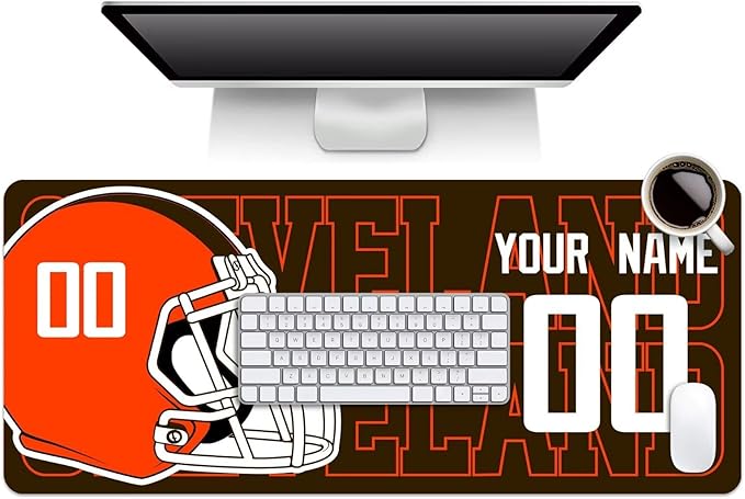 ANTKING Cleveland Mouse Pad for Men Women Youth Gifts Custom Name and Number Desk Pad