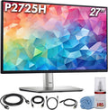 Dell P2725H 27″ Full HD IPS LED 100Hz Monitor (1920×1080)| Comfortview Plus Height-Adjustable Anti-Glare Display + USB-C Cable + Cleaning Kit