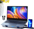 Laptop Cooling Pad Adjustable Notebook Stand 14.17x10.24 Inch Strong Build Gear Fan Tool Stylish Desk Aid with Compact Design Helper for Work Meeting Travel Office Bedroom Daily Computer Comfort