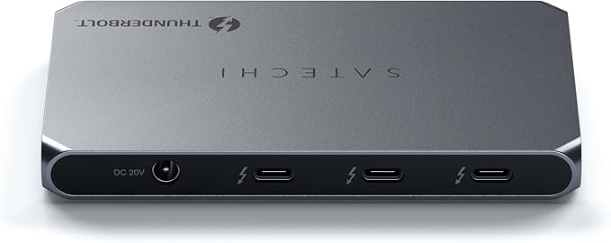 Satechi Thunderbolt 4 Slim Hub 5-in-1 USB C 60W Charging Single 8K or Dual 4K Display 4 Thunderbolt 4 Ports USB 3.2 Gen2 Compatible with USB4/Thunderbolt 4 Macs and Windows