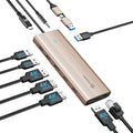 PHIXERO 10 in 1 USB Docking Station Dual Monitor 4K@60HZ for Mac M1/M2 Displaylink Dock with 2 HDMI &amp 2 DP 100W PD 3 USB 3.2Gen2 [10 Gbps] Ethernet Audio Compatible with Thunderbolt Windows