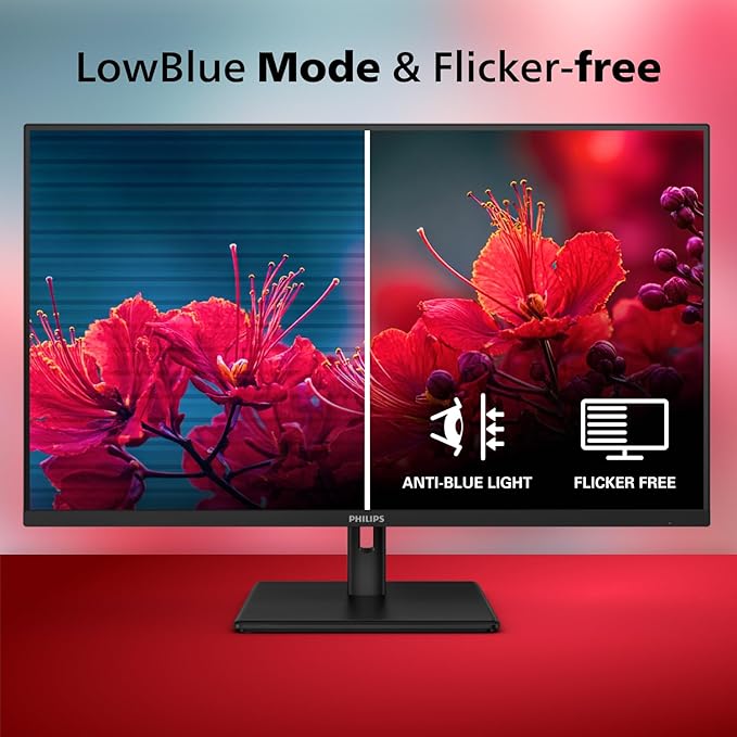 Philips 32E1N1100L 32' Frameless Monitor FHD 1920 x 1080 VA Panel Adaptive-Sync 100Hz VESA 4Yr Advance Replacement Warranty Black