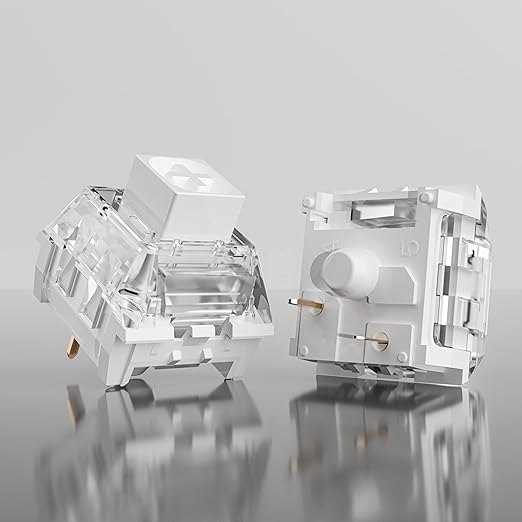 Kailh Box White Pro Switches for mx Mechanical Keyboard3-Pin Thick Clicky/Firm Response/Gaming/RGB/Crisp Sound Switches(Box White Pro 108pcs)