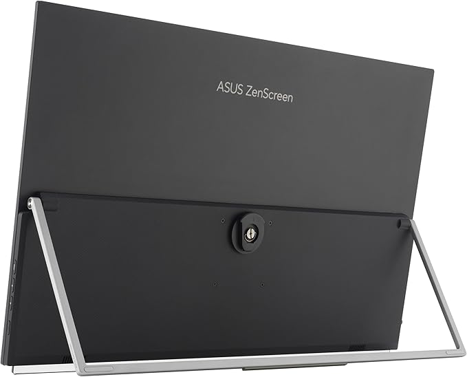 ASUS ZenScreen 27” 1440P Transportable Monitor (MB27ACF) - QHD (2560 x 1440) IPS 100Hz USB-C PD 70W Speakers Carrying Handle Kickstand C-clamp Sub-woofer 2.1 Channel Audio 3 yr Warranty