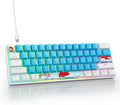 60% Mechanical Keyboard - Compact 60% Gaming Keyboard RGB Backlit 61 Keys USB Wired for Windows Mac Laptop PC (61 Blue/Blue Switches)