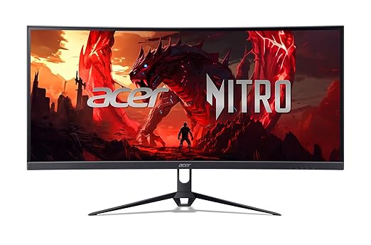 acer Nitro 29.5” UWFHD 2560 x 1080 1800R Curved Gaming Monitor | AMD FreeSync Premium | Up to 200Hz Refresh Rate | 1ms (VRB) | sRGB 100% | 1 x Display Port 1.4 &amp 2 x HDMI 2.0 Ports | ED300C X1bmii