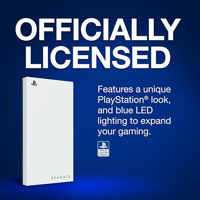 Seagate Game Drive for PlayStation® Consoles 1 TB External Hard Drive - USB 3.2 Gen 1 Officially-Licensed (STMH1000100)