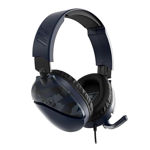 Turtle Beach Recon 70 Multiplatform Gaming Headset for Xbox Series X|S Xbox One PS5 PS4 PC &amp Mobile w/ 3.5mm Wired Connection - Flip-to-Mute Mic 40mm Speakers Lightweight Design Blue Camo