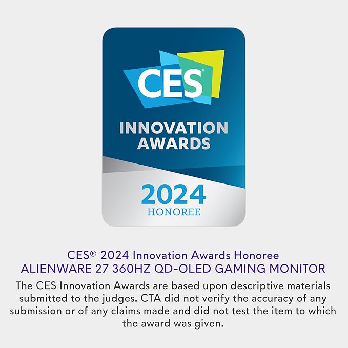 Alienware AW2725DF OLED Gaming Monitor - 26.7-inch Quantom-Dot WQHD (2560x1440) 360Hz 0.03Ms Display AMD FreeSync Premium Pro HDMI/DP/USB 3.2 Gen1 Height/Tilt/Swivel/Pivot Adjustability - Black