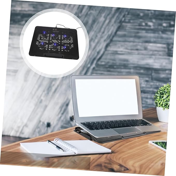 HOMSFOU Laptop Cooling Pad Laptop Stand Quiet Fan USB Powered Cooler for Efficient Heat Dissipation for Home Office Use