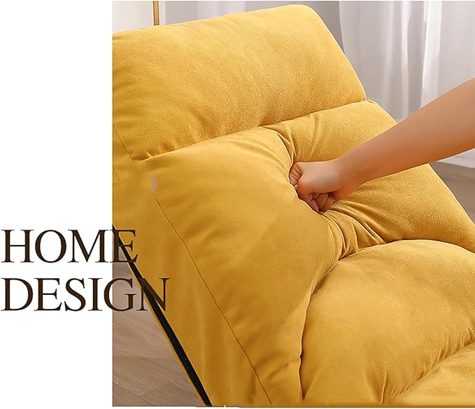 NaKeah Foldable Lazy Sofa Chair 5-Position Adjustable Floor Chair Padded Gaming Recliner for Reading Living Room Bedroom IndoorC