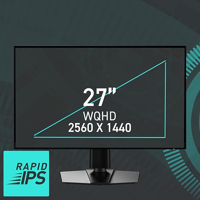 MSI G272QPF E2 27-inch 2560 x 1440 (QHD) Computer Monitor 180Hz Adaptive-Synch HDMI DisplayPort VESA Mountable Tilt Height Adjustable Speaker 1ms Black (Renewed)