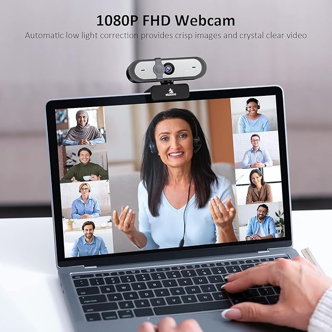 NexiGo N660P (Gen 2) 1080P 60FPS Webcam with Software Control Dual Microphone &amp Cover Autofocus HD USB Computer Web Camera for OBS/Gaming/Zoom/Skype/FaceTime/Teams/Twitch